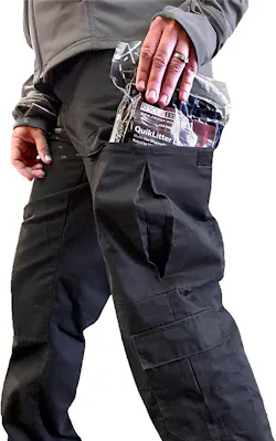 The QuikLitter Lite fits right in your cargo pants pocket. The QuikLitter Lite fits right in your cargo pants pocket.