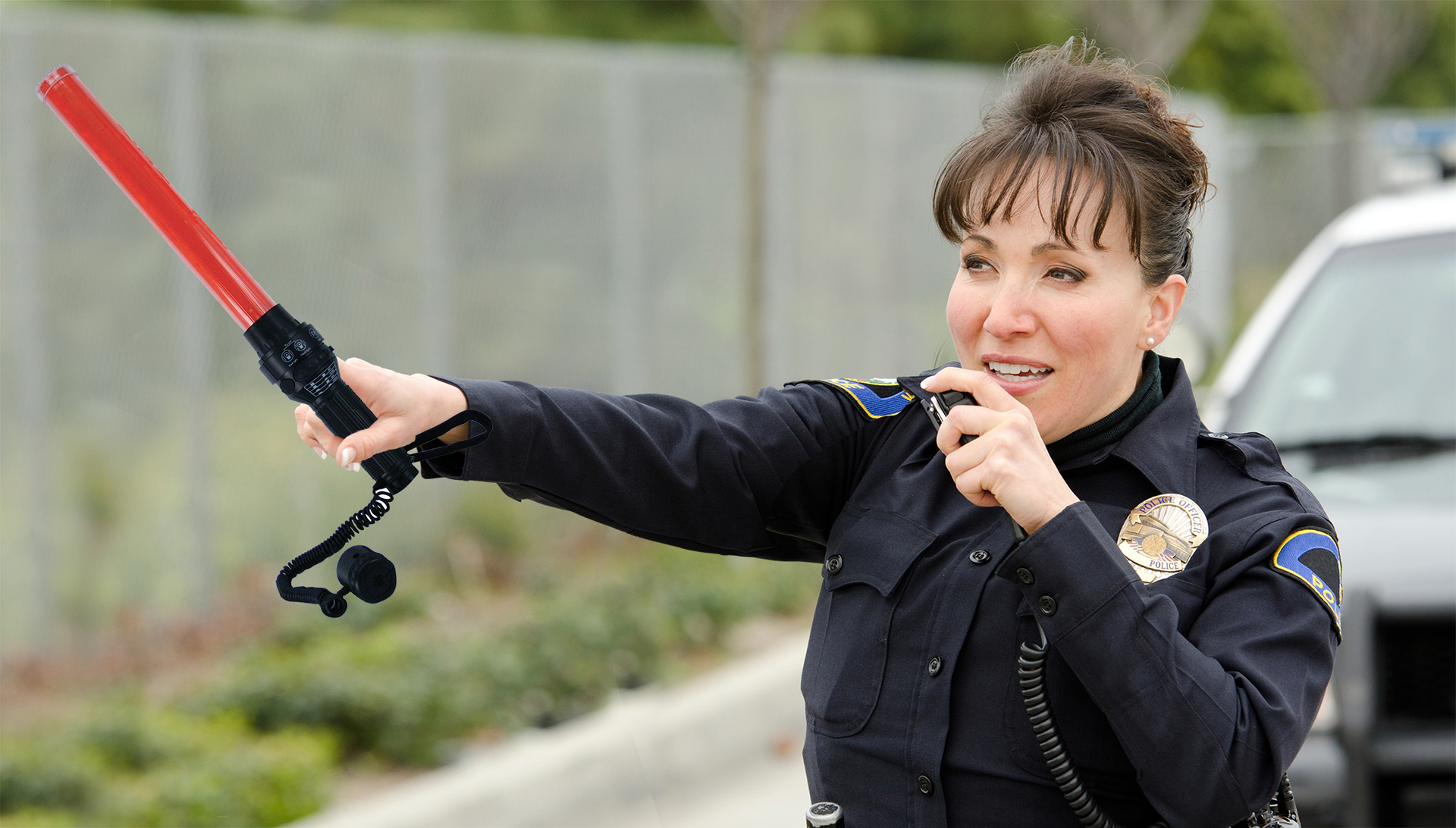 The AmpliVox S606 Safety Wand Megaphone combines a highly visible LED safety wand with an integrated PA system and detachable microphone.