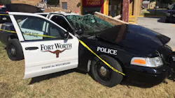 Two officers were injured Sunday afternoon in a traffic crash as they responded to a road rage call, police said. Two officers were injured Sunday afternoon in a traffic crash as they responded to a road rage call, police said.