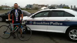 Every year for the past three years Brookline Police Officer Oscar Santos has set out on his bicycle and ridden 275 miles in four days from Boston to New York City, in the annual Tour De Force. Every year for the past three years Brookline Police Officer Oscar Santos has set out on his bicycle and ridden 275 miles in four days from Boston to New York City, in the annual Tour De Force.