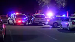 A Phoenix police officer was saved by his ballistic vest after he was shot during an exchange of gunfire with a suspect Wednesday night. A Phoenix police officer was saved by his ballistic vest after he was shot during an exchange of gunfire with a suspect Wednesday night.