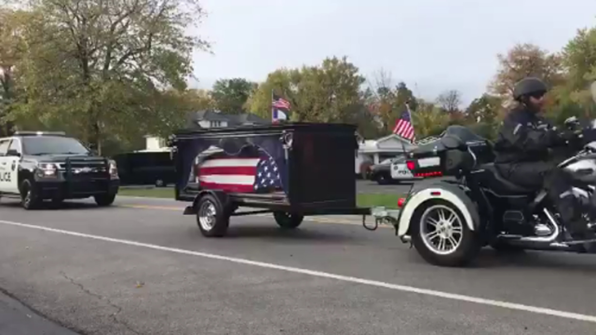 The flag-draped casket containing Buffalo Police Officer Craig E. Lehner's body was saluted by thousands of police officers from across North America during its final journey Wednesday morning.