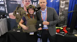 Law Enforcement Technology Editor Adrienne Zimmer pictured with Armor Express CEO Matt Davis. The company recently announced it was chosen to equip U.S. Immigration and Customs Enforcement (ICE) agents with its ballistic-resistant vests. Law Enforcement Technology Editor Adrienne Zimmer pictured with Armor Express CEO Matt Davis. The company recently announced it was chosen to equip U.S. Immigration and Customs Enforcement (ICE) agents with its ballistic-resistant vests.