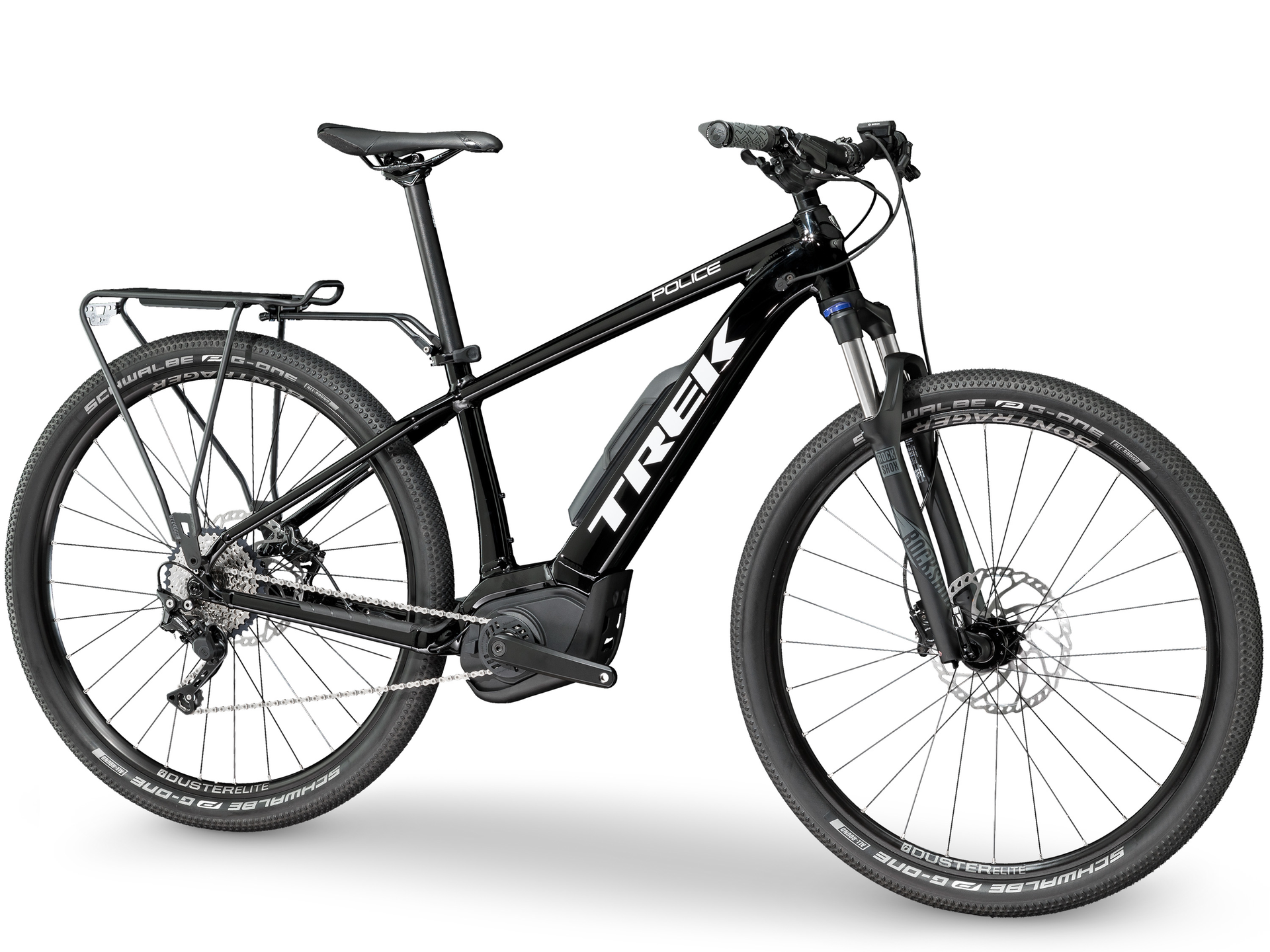 The Trek Police Electric Bike featuring the Bosch Powerfly motor.