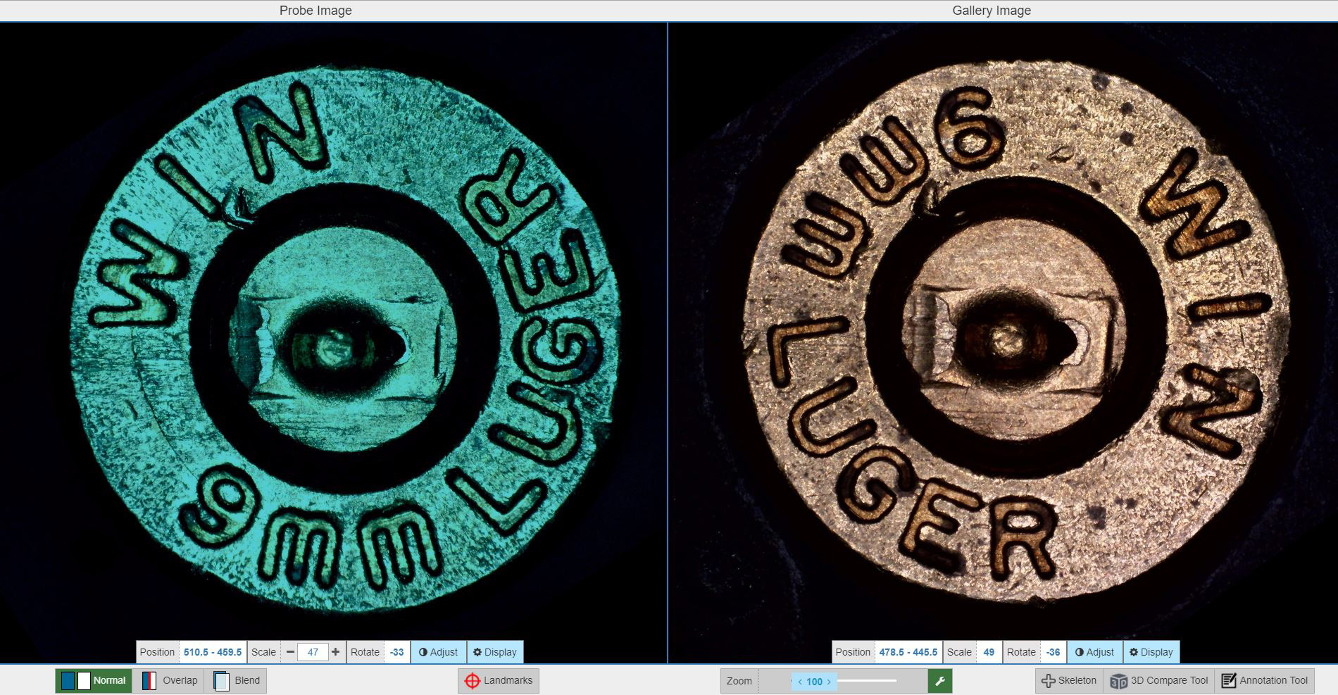 Compare cartridge cases to others in the BallisticSearch nationwide gallery in minutes to eliminate comparison backlogs, compare and connect more cases and identify suspects.
