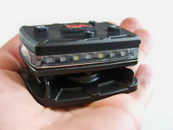 The Guardian Angel Elite Series light runs at about 3 ounces, most of that being the rechargeable battery and magnet. It packs a large impression within a very small package. The Guardian Angel Elite Series light runs at about 3 ounces, most of that being the rechargeable battery and magnet. It packs a large impression within a very small package.