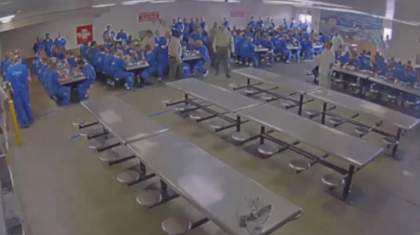 Los Angeles County Sheriff's Deputy Carlos Escamilla was alerted to the emergency when he heard one inmate call out, 'We have a man down!'