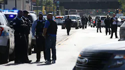 Police investigate the scene where six people were shot after a funeral service in the Burnside neighborhood on the South Side of Chicago on Monday afternoon, Oct. 22, 2018. The shooting took place in the 9200 block of South Cottage Grove Avenue. (Antonio Perez/Chicago Tribune/TNS) Police investigate the scene where six people were shot after a funeral service in the Burnside neighborhood on the South Side of Chicago on Monday afternoon, Oct. 22, 2018. The shooting took place in the 9200 block of South Cottage Grove Avenue. (Antonio Perez/Chicago Tribune/TNS)