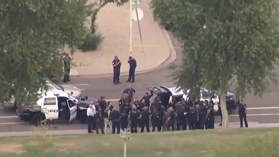 Two Tempe police officers were wounded in an exchange of gunfire with a suspect Monday afternoon.