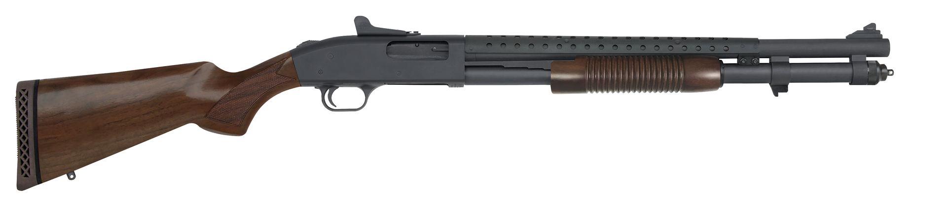 The 590A1 pump-action shotgun model of the Mossberg Retrograde Series.