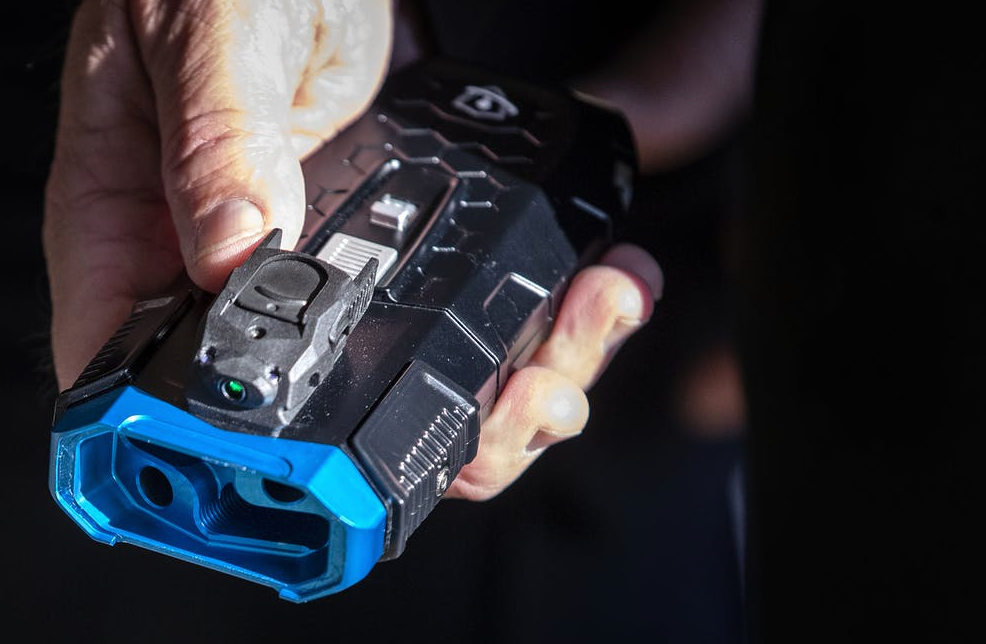 The BolaWrap deploys an 8-foot Kevlar cord with 380 pounds of strength to wrap noncompliant subjects.