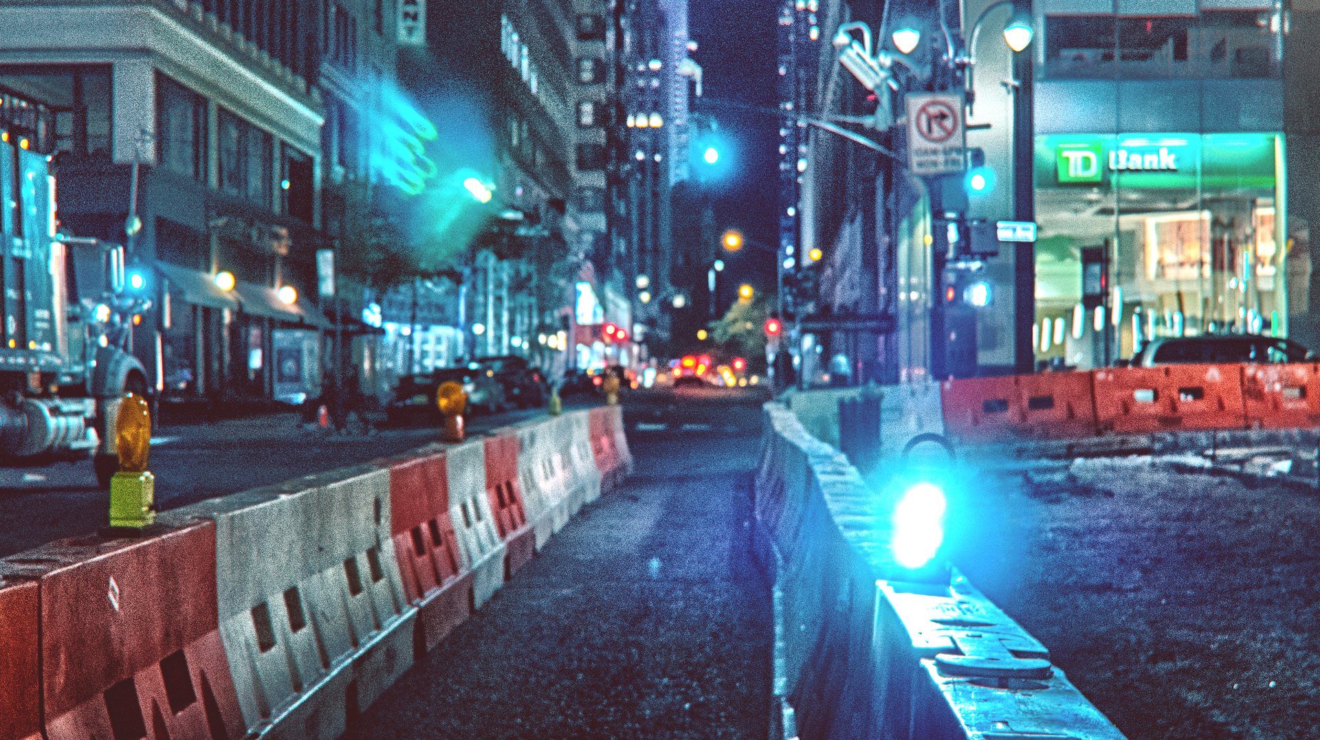 The NOMAD Now on a barrier in New York.