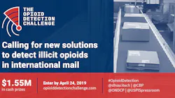 The Opioid Detection Challenge calls upon innovators to submit novel plans for rapid, nonintrusive detection tools that will help find illicit opioids being trafficked into the United States through international mail. The Opioid Detection Challenge calls upon innovators to submit novel plans for rapid, nonintrusive detection tools that will help find illicit opioids being trafficked into the United States through international mail.