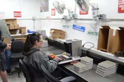 Here is your exclusive peek inside the Gold Dot Room. This is a hand inspection area where law enforcement duty rounds are scrutinized beyond the level of what the industry would consider 'normal'. Notice the case containers near the inspection area. Law Enforcement cartridges are actually packed in this room. The final inspector signs each case. Here is your exclusive peek inside the Gold Dot Room. This is a hand inspection area where law enforcement duty rounds are scrutinized beyond the level of what the industry would consider 'normal'. Notice the case containers near the inspection area. Law Enforcement cartridges are actually packed in this room. The final inspector signs each case.