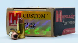 We shot both of Hornady's performance products for the 32 Auto. Pictured here is the 60 grain cartridge with their XTP bullet. Although it was on the leading edge of defensive ammunition for the 32, it did not hold a candle to the Critical Defense round. We shot both of Hornady's performance products for the 32 Auto. Pictured here is the 60 grain cartridge with their XTP bullet. Although it was on the leading edge of defensive ammunition for the 32, it did not hold a candle to the Critical Defense round.