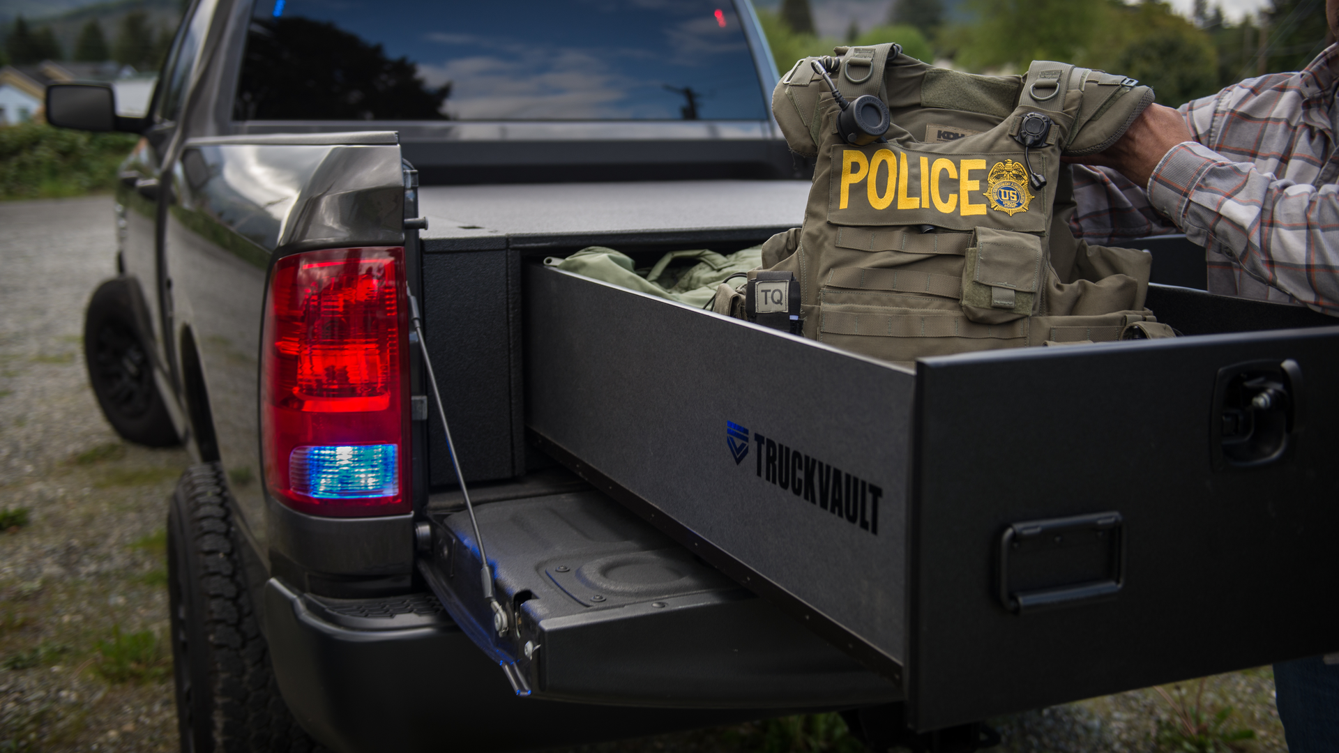 The TruckVault keeps equipment secure on and off scene.