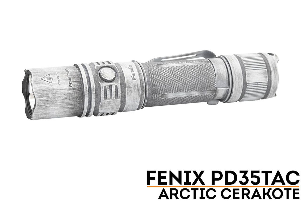 Fenix Pd35 Tac Led Tactical Flashlight Arctic Battleworn Cerakote Finish