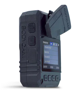 The BC-100 was designed for mostly center-mount on person with rotating garment clip, but did offer optional shoulder-mount clip. The BC-300 (seen here) was designed for mostly-center mount on person but with more versatile mounting options now including multiple magnet mounts and an improved rotating garment clip. There is no shoulder-mount clip for BC-300. The BC-100 was designed for mostly center-mount on person with rotating garment clip, but did offer optional shoulder-mount clip. The BC-300 (seen here) was designed for mostly-center mount on person but with more versatile mounting options now including multiple magnet mounts and an improved rotating garment clip. There is no shoulder-mount clip for BC-300.