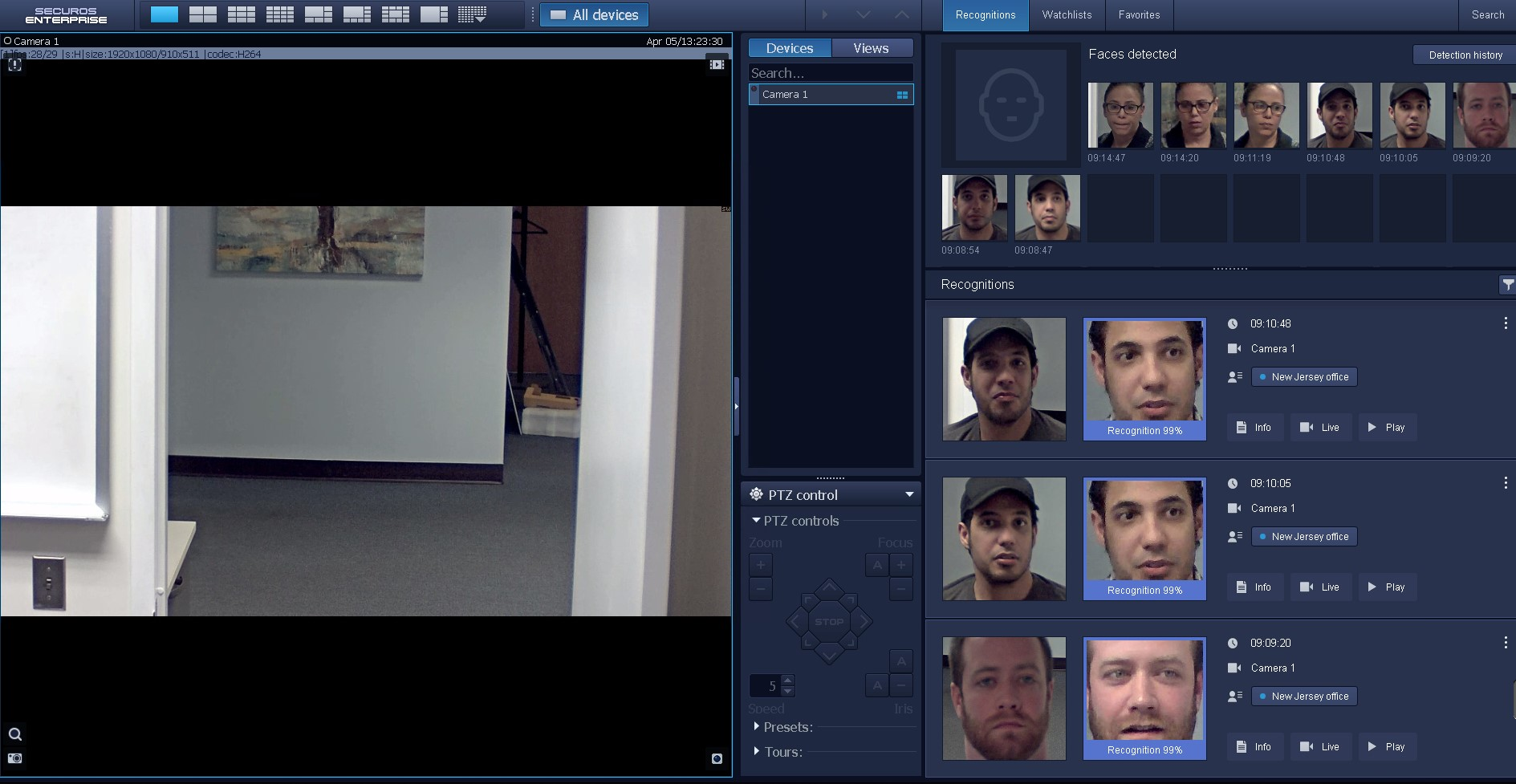 SecurOS&trade; FaceX facial recognition solution delivers the unique capability to accurately recognize individuals&rsquo; faces from different camera angles with a host of specific facial characteristics under various lighting conditions.