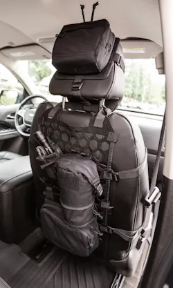 The 5.11 Vehicle Ready Hexgrid Seat and and Headrest Platform. The 5.11 Vehicle Ready Hexgrid Seat and and Headrest Platform.