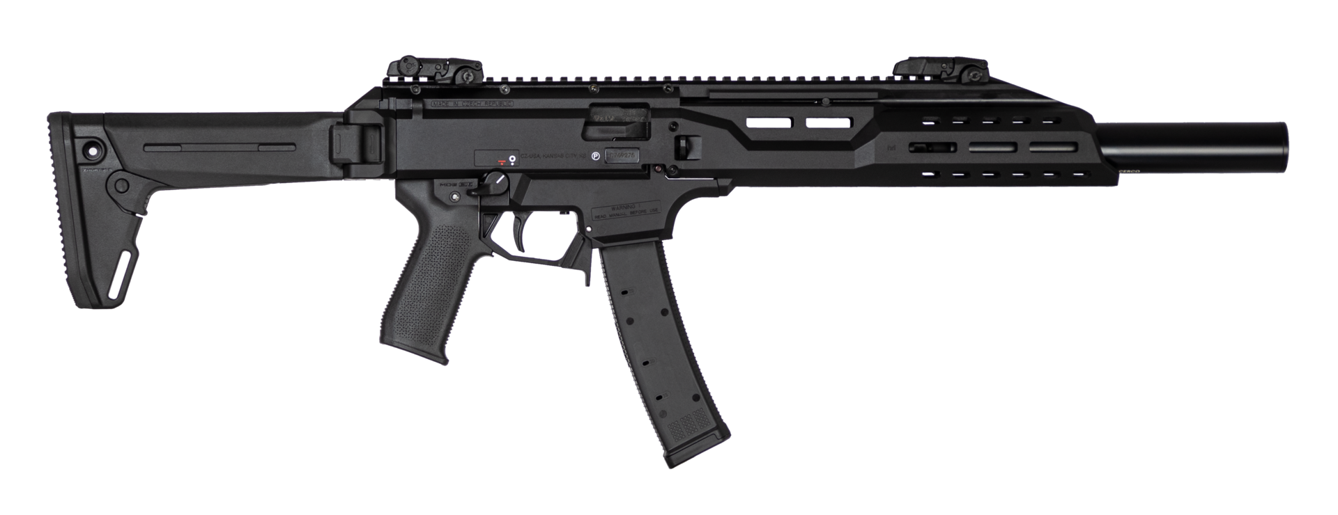 The CZ-USA Scorpion EVO Carbine Faux Suppressor Magpul Edition.