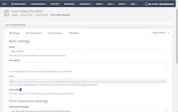 An example of a custom form. PlanIt Schedule users are able to utilize the software to create new forms, assign permissions, and create workflows. An example of a custom form. PlanIt Schedule users are able to utilize the software to create new forms, assign permissions, and create workflows.