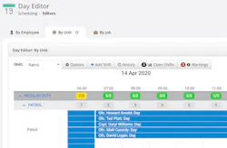 A screenshot of the PlanIt Schedule Day Editor tool. A screenshot of the PlanIt Schedule Day Editor tool.