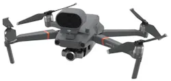 The DJI Mavic -2 can come with an extra zoom lense and a loudspeaker. The DJI Mavic -2 can come with an extra zoom lense and a loudspeaker.