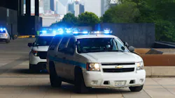Police officers depart in patrol SUVs after a press conference to announce the launch of the 2020 Summer Mobile Patrol Unit at McCormick Place on May 28, 2020, in Chicago. Police officers depart in patrol SUVs after a press conference to announce the launch of the 2020 Summer Mobile Patrol Unit at McCormick Place on May 28, 2020, in Chicago.