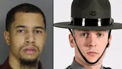 Giovanny Cotto, left, and Trooper Patrick Casey Giovanny Cotto, left, and Trooper Patrick Casey