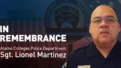 The Alamo Colleges Police Department has identified the officer who suffered a fatal heart attack while responding to a shooting Tuesday night as Sgt. Lionel Martinez, a 21-year veteran of the department. The Alamo Colleges Police Department has identified the officer who suffered a fatal heart attack while responding to a shooting Tuesday night as Sgt. Lionel Martinez, a 21-year veteran of the department.