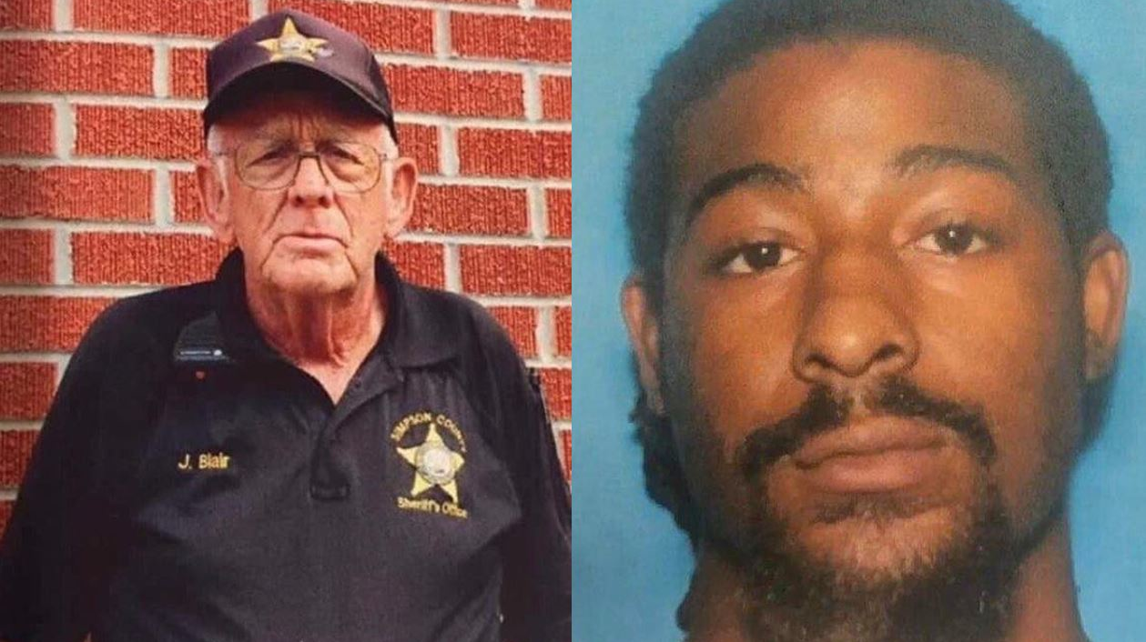 Deputy James Blair, left, and Joaquin Blackwell