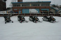 Part of the Hennepin County Sheriff’s Office fleet of 8 Polaris 550 Fan Cooled Snowmobiles is seen. Part of the Hennepin County Sheriff’s Office fleet of 8 Polaris 550 Fan Cooled Snowmobiles is seen.
