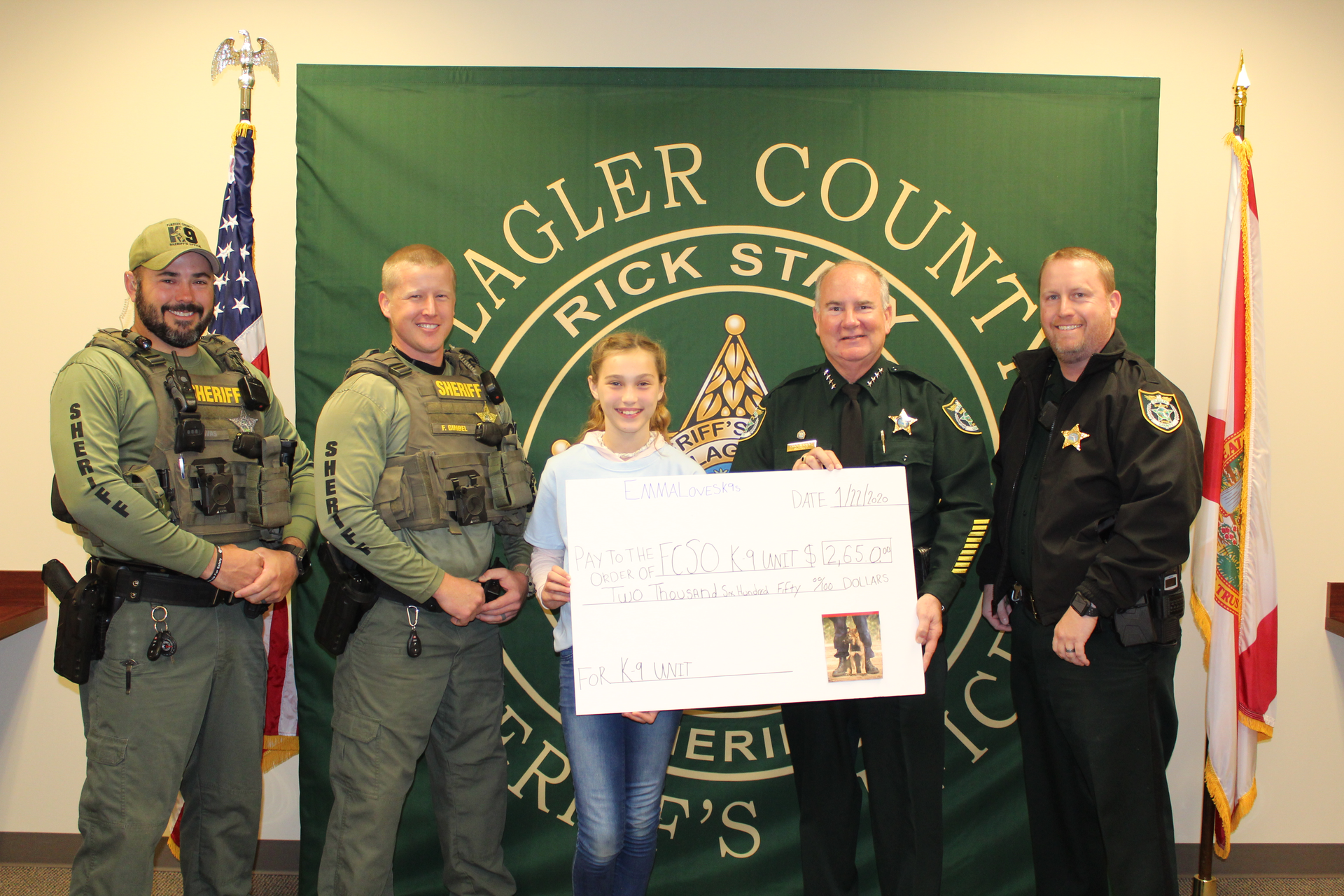 With the help of her parents, Emma has successfully set up a nonprofit, Emmalovesk9s, in support of K-9 units.