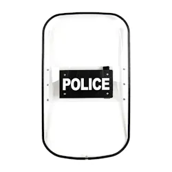 The AS-001 Riot Shield weighs only a little over five pounds and is made out of polycarbonate sheet and is UV stabilized. The AS-001 Riot Shield weighs only a little over five pounds and is made out of polycarbonate sheet and is UV stabilized.