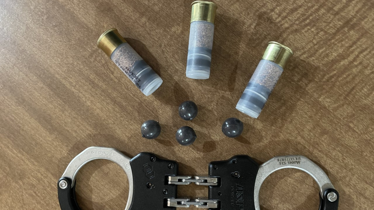 Stand Down 12g less-lethal munition manufactured by Avert Industries is a 2.75&rdquo; dual projectile ammo.