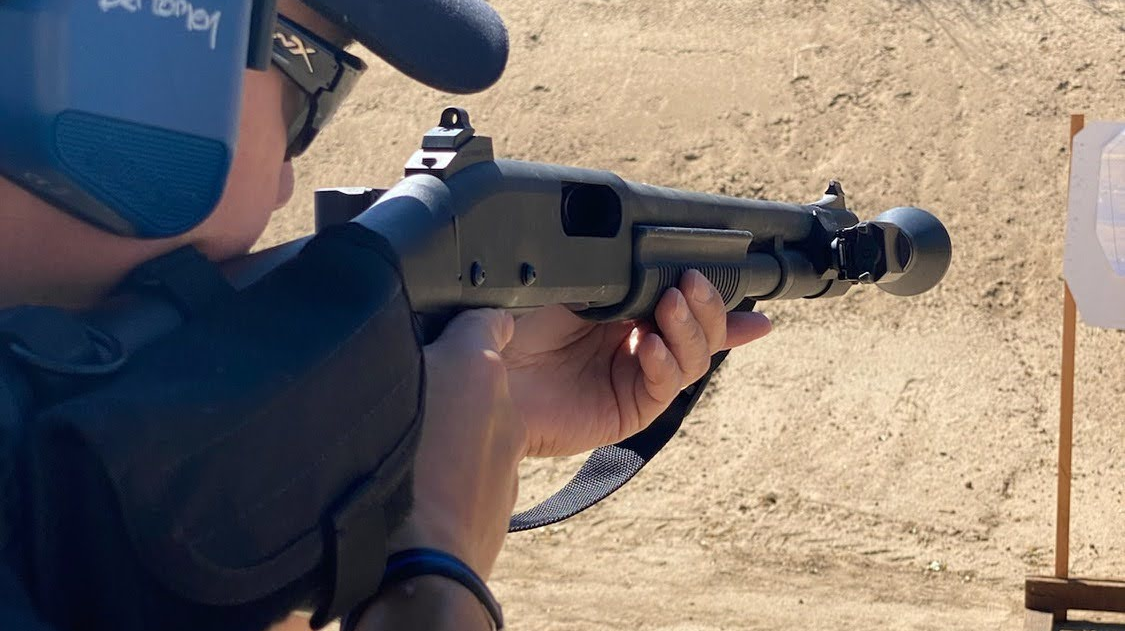 The shotgun is still one of the most versitile tools in the firearms toolbox. This Remington 870 is a 6+1 with XS Sights new magazine extension. Altogether, this shotgun has 21 rounds: 6 in the magazine, 1 in the chamber, 6 in the SureShell Polymer carrier and 8 in the pouch on the stock.