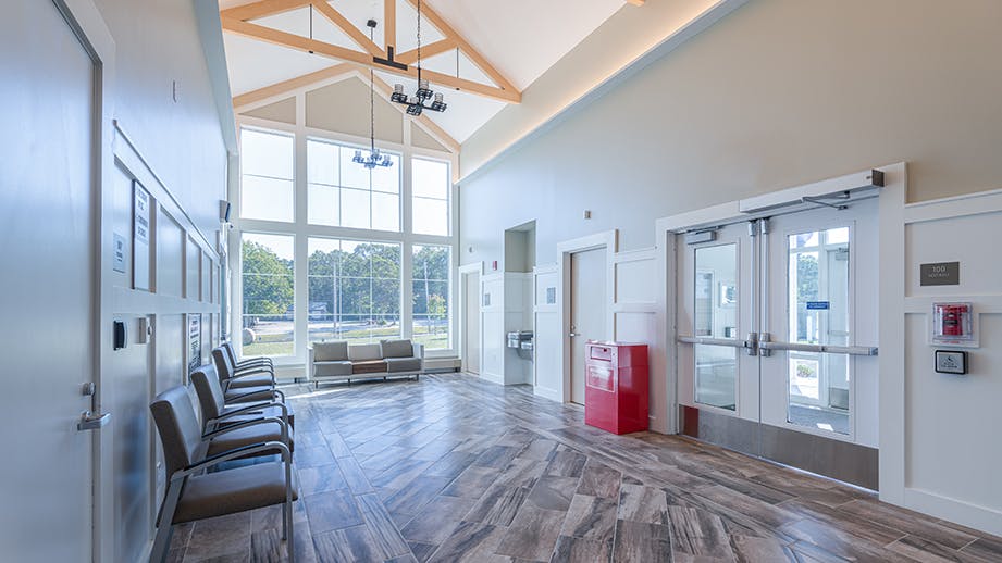 For the design of new police facilities, up to date surveillance and access control systems are integrated to offer increased security, greater flexibility, robust technical options and durability against technological change.