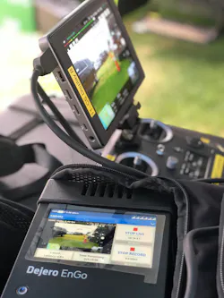 Dejero EnGo 260 mobile transmitter fed real-time video from a drone back to the San Diego Police Department command post and HQ Dejero EnGo 260 mobile transmitter fed real-time video from a drone back to the San Diego Police Department command post and HQ
