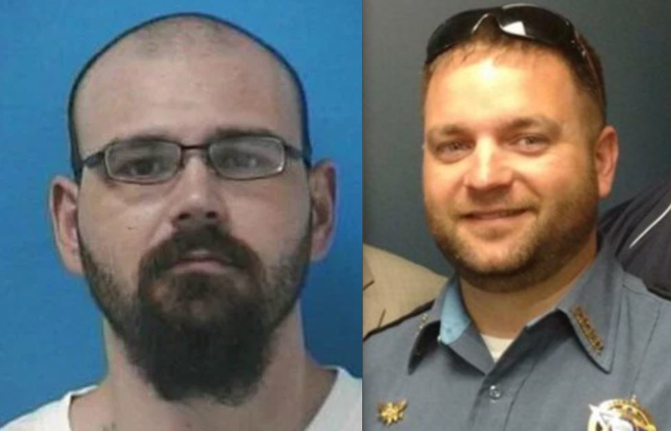 Steven Wiggins, left, and Sgt. Daniel Baker