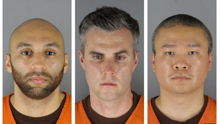 Former Minneapolis Police Officers J. Alexander Kueng (from left), Thomas Lane and Tou Thao.