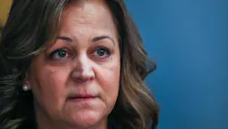 Mary O Connor addresses reporters as she is selected by Tampa Mayor Jane Castor as her pick for the new police chief during a news conference at the Tampa Police Department head quarters, 411 N Franklin St., on Tuesday, Feb. 8, 2022 in Tampa. Mary O Connor addresses reporters as she is selected by Tampa Mayor Jane Castor as her pick for the new police chief during a news conference at the Tampa Police Department head quarters, 411 N Franklin St., on Tuesday, Feb. 8, 2022 in Tampa.