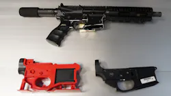 Confiscated 'ghost guns' displayed at a San Diego Police Department news conference. Confiscated 'ghost guns' displayed at a San Diego Police Department news conference.
