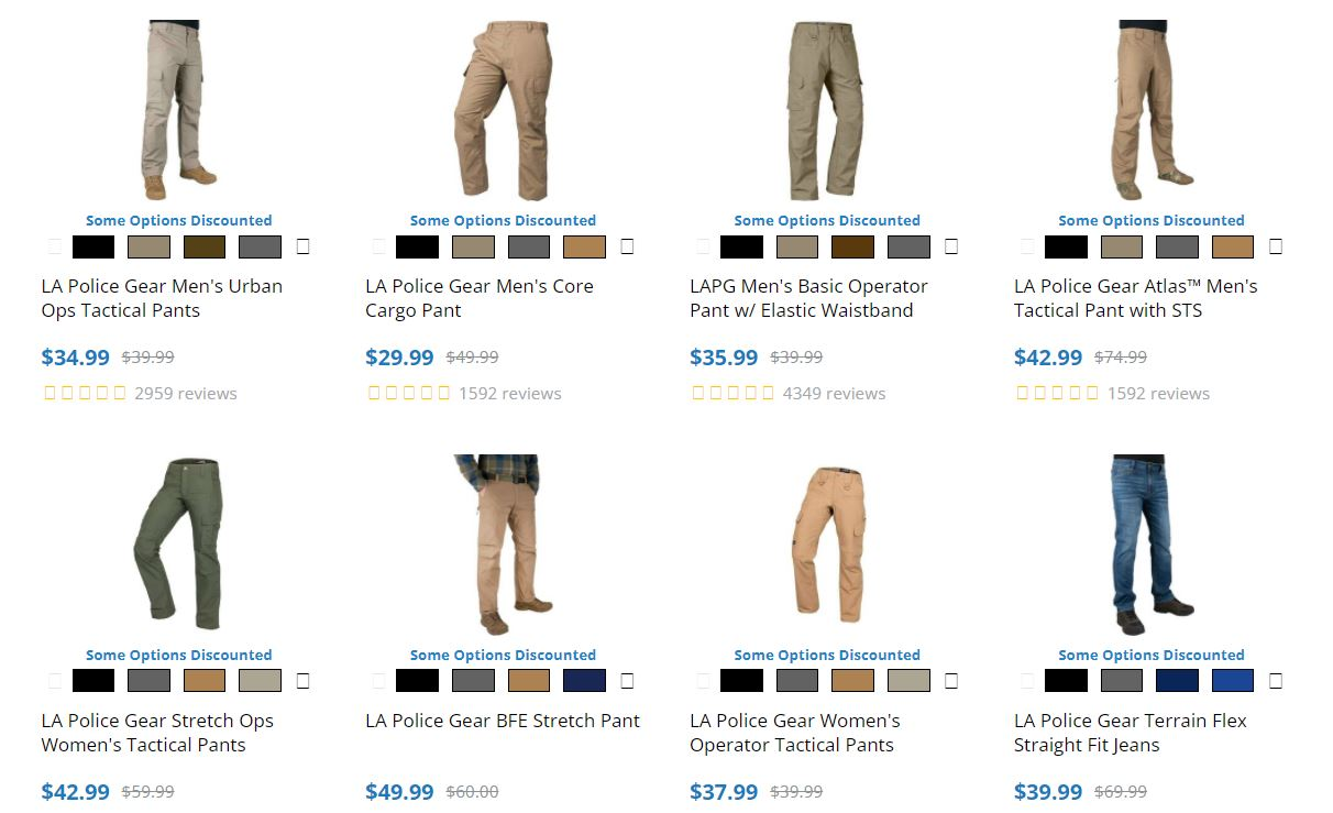 When it comes to tactical pants , LA Police Gear has you covered with several hundreds of options.