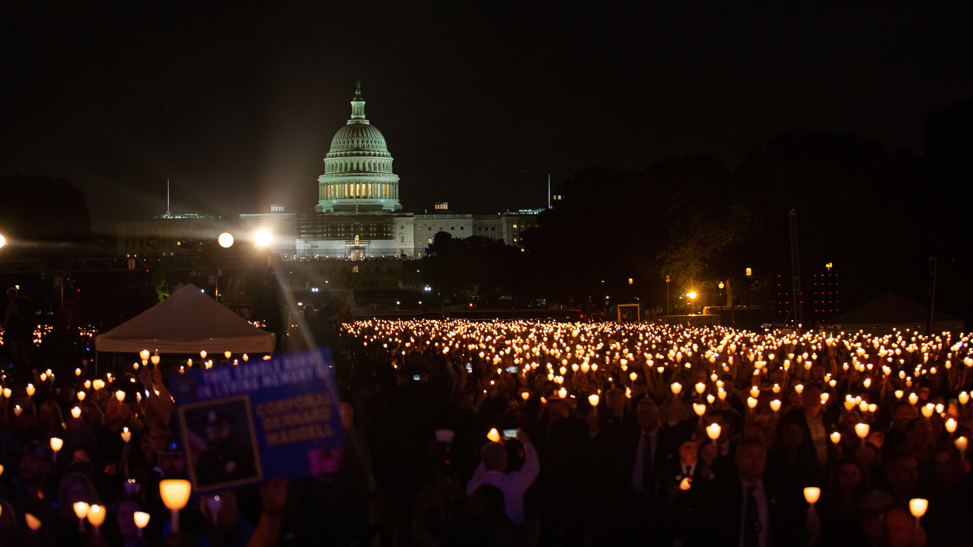 Thousands attended the 34th Annual Candlelight Vigil hosted by the National Law Enforcement Officers Memorial Fund took place on the National Mall in Washington, D.C., on May 13.