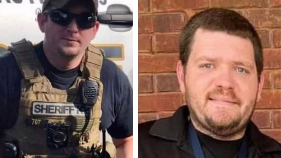 Bibb County, AL, Sheriff's Deputies Brad Johnson (left) and Chris Poole.