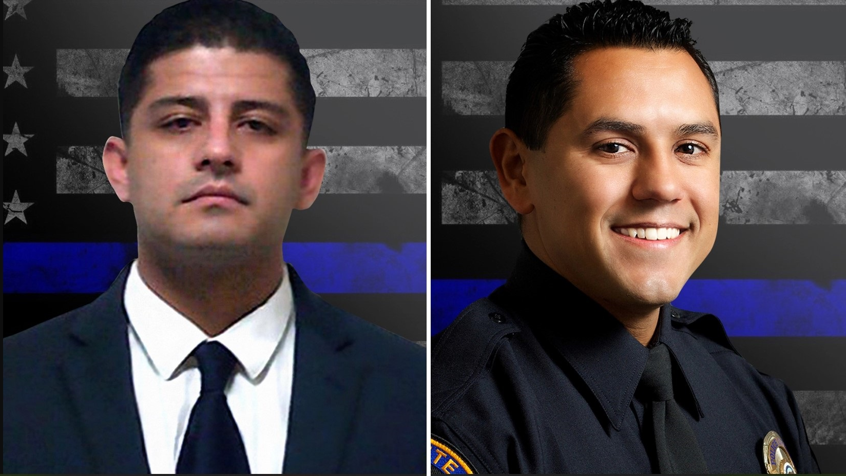 El Monte, CA, Officer Joseph Santana (left) and Sgt. Michael Paredes.