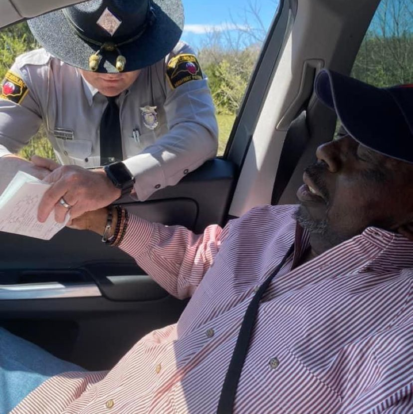 A photo of North Carolina State Highway Patrol Trooper Jared Doty praying with Anthony &ldquo;Tony&rdquo; Geddis during a traffic stop was posted to social media by Geddis' daughter, Ashlye V. Wilkerson, and it not only went viral but sparked a friendship between Doty's and Wilkerson's families.