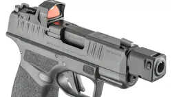 The Springfield Armory Hellcat with a HEX Wasp Micro Red Dot Sight. The Springfield Armory Hellcat with a HEX Wasp Micro Red Dot Sight.
