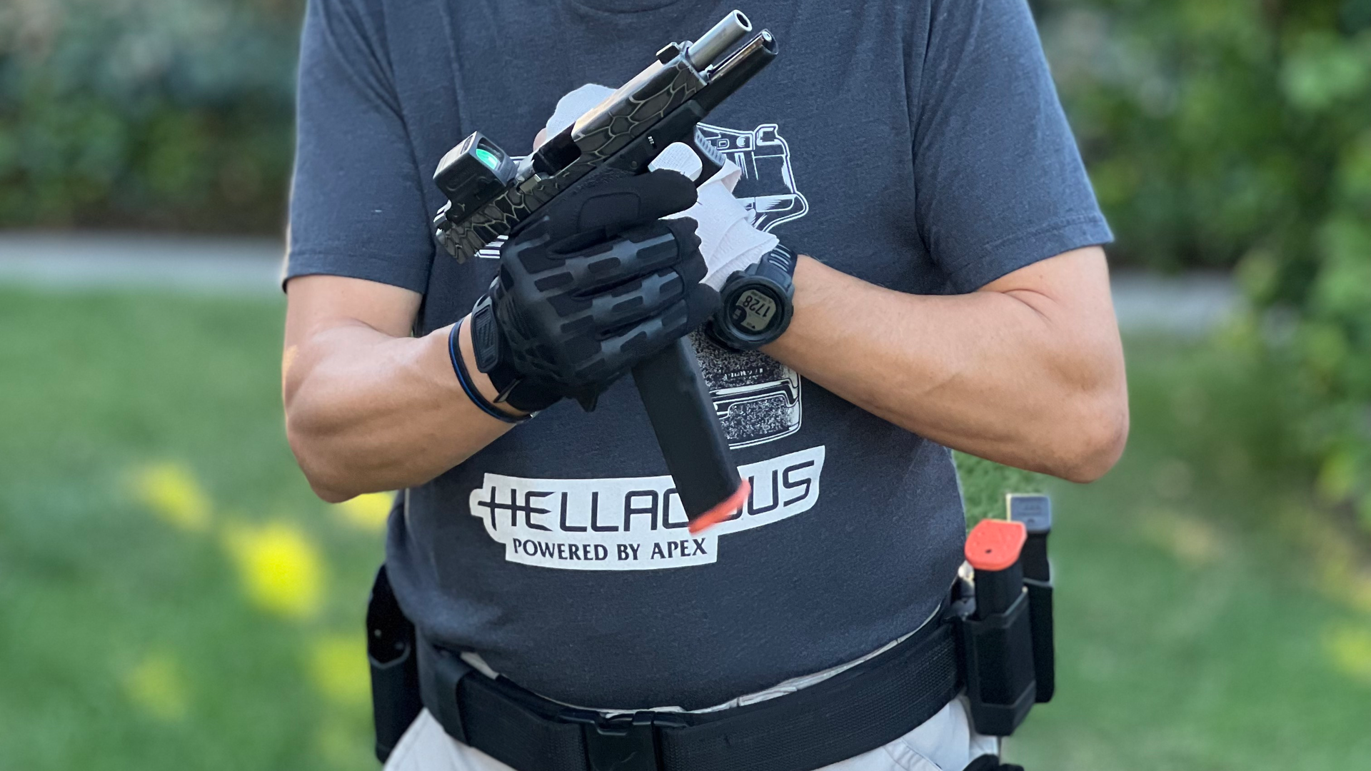 It is important to have magazines that drop free of the firearm when the magazine latch is pressed. There are several methods to help magazine ejection. One method is to snap the gun outward, as if rotating it on the axis of the barrel. Lindsey's preferred method is to snap the gun downward while pressing the magazine release.